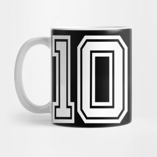 Numbers 10 for a sports team, group, or community Mug